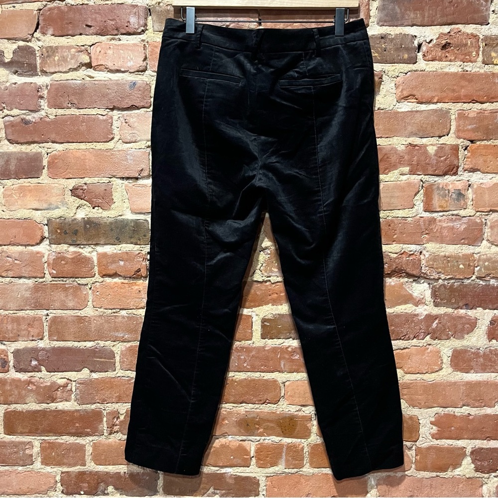 Anthropologie The Essential Velvet Slim Trousers US 8 Black - Picture 5 of 7